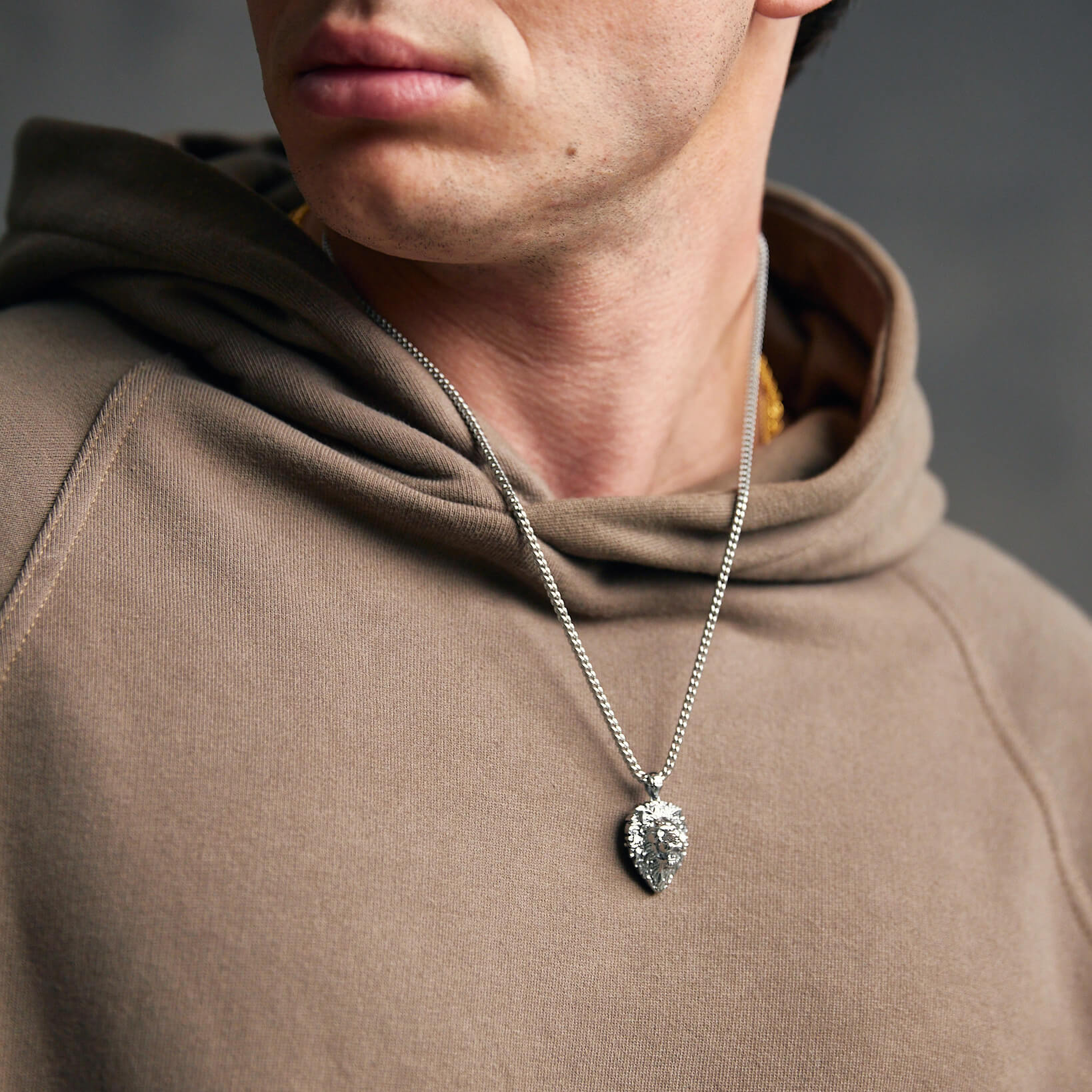 Lion Pendant - White Gold - Marcozo