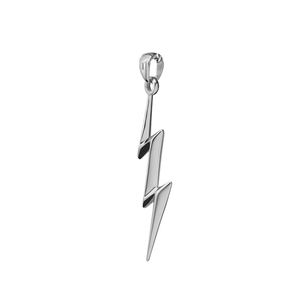 Thunderbolt Pendant - White Gold