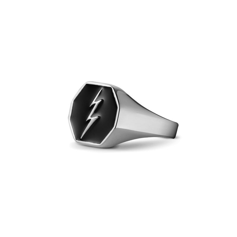 Thunderbolt Ring - White Gold