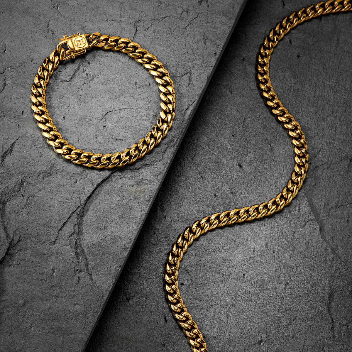 Miami Cuban Link Bracelet - Gold (8mm) - Marcozo
