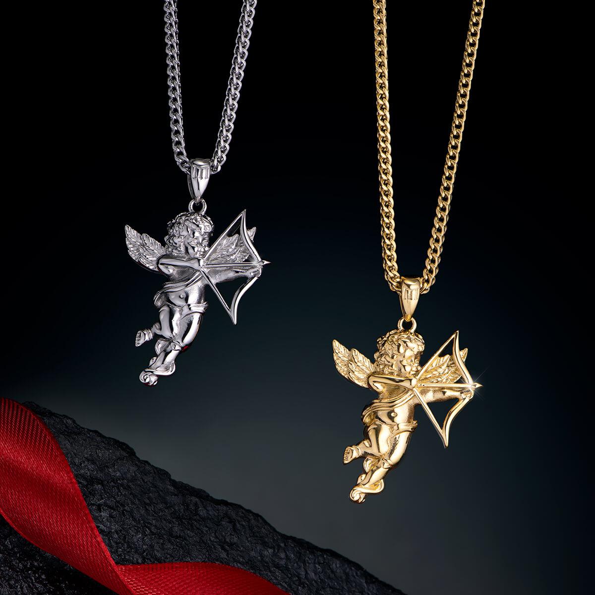 Cupid Pendant | Gold Plated Cupid Pendant | Marcozo – MARCOZO