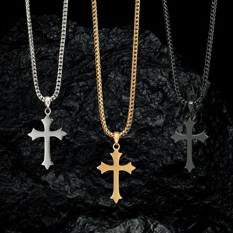 Medieval Cross Pendant - Black - Marcozo