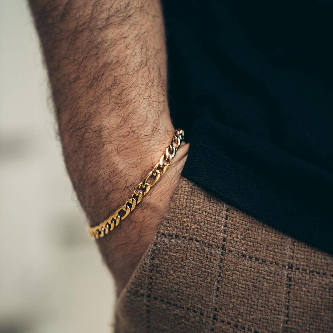Figaro Bracelet - Gold - Marcozo