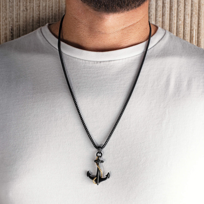 Anchor Pendant - Black - Marcozo