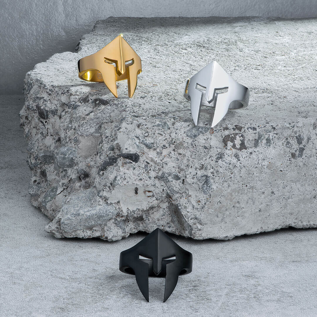 Spartan Helmet Ring - Black - Marcozo
