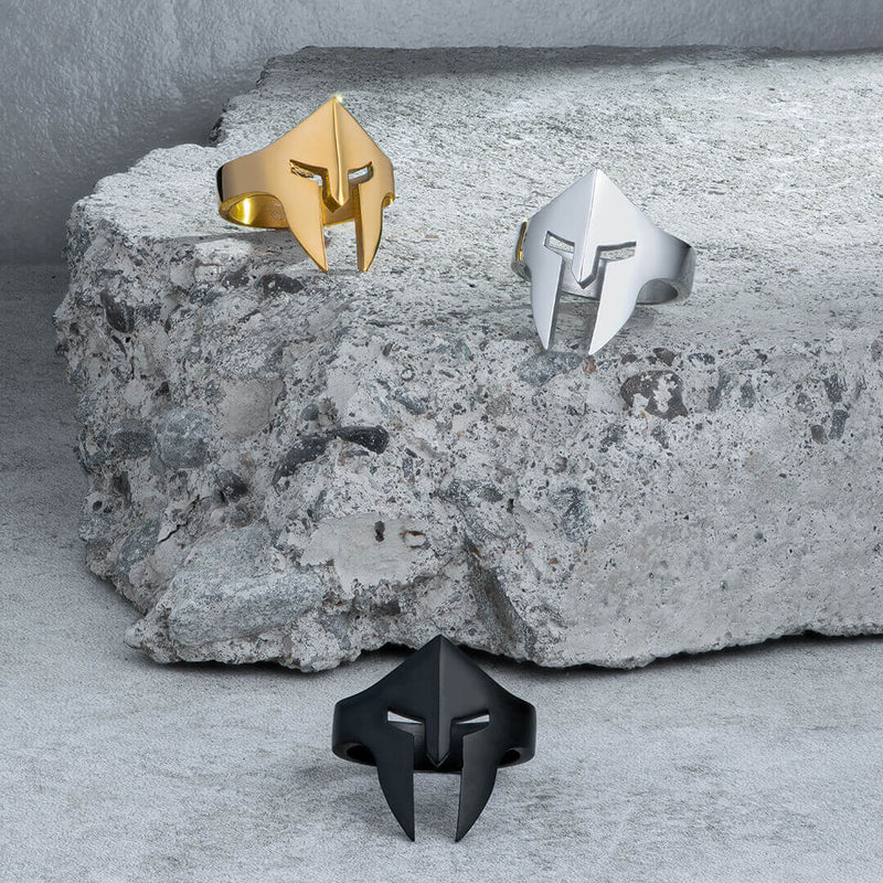 Spartan Helmet Ring - Black