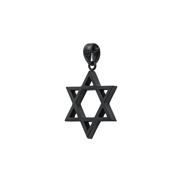 Star of David Pendant - Black