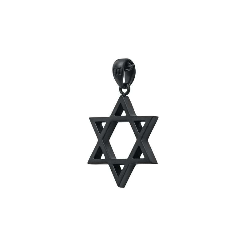 Star of David Pendant - Black