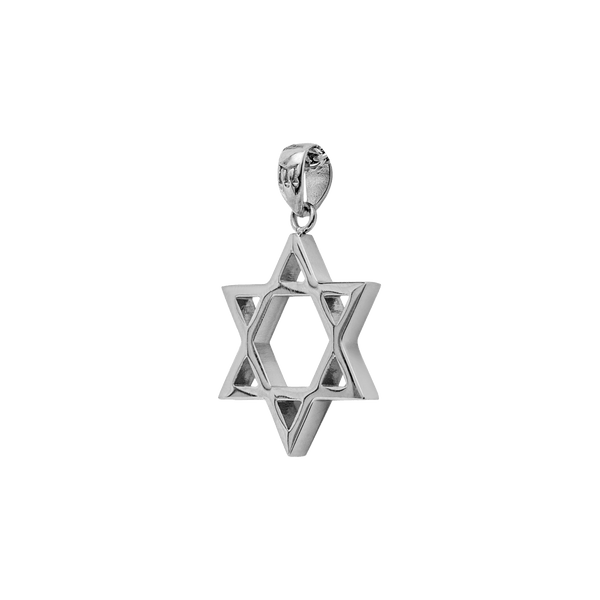 Star of David Pendant - White Gold