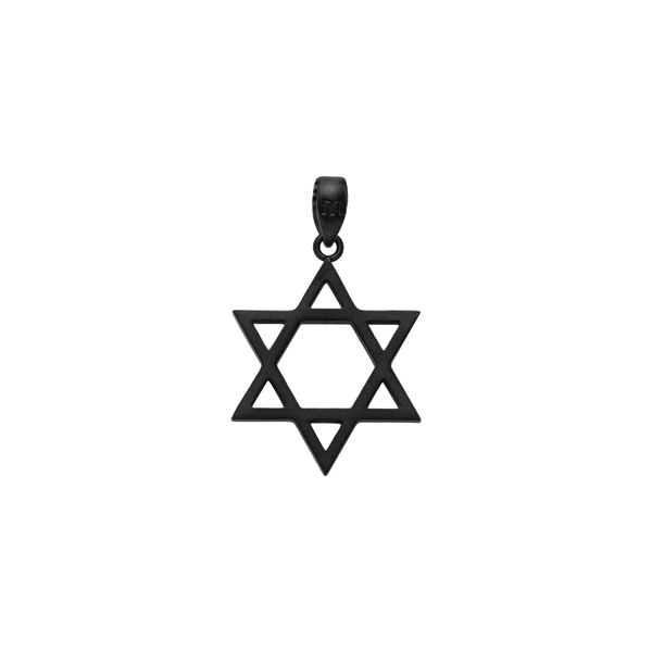 Star of David Pendant - Black