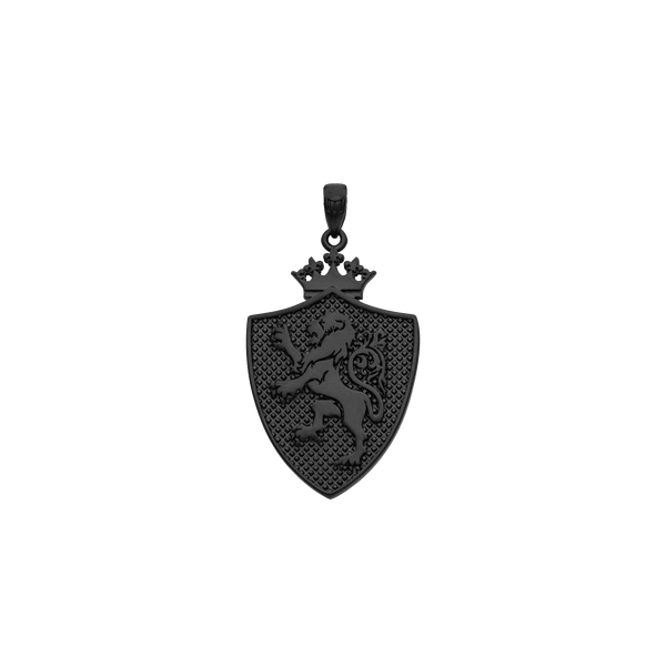 Royal Shield Pendant - Black