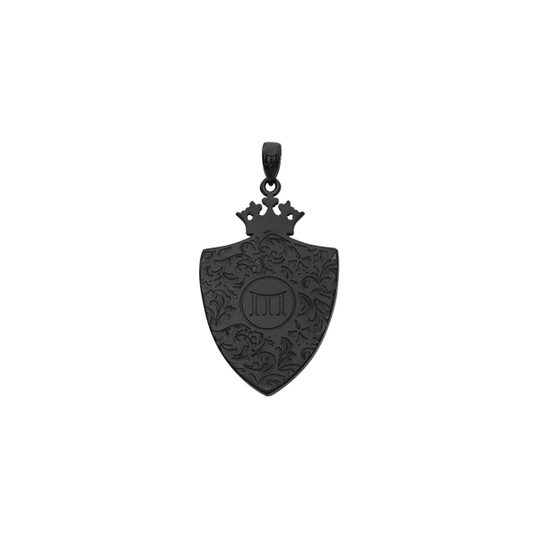 Royal Shield Pendant - Black