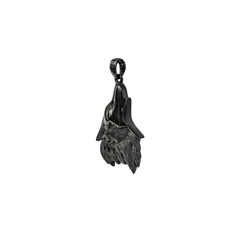 Wolf Pendant - Black