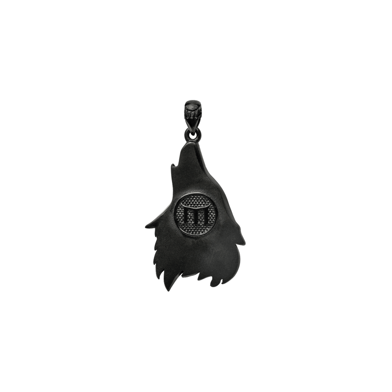 Wolf Pendant - Black
