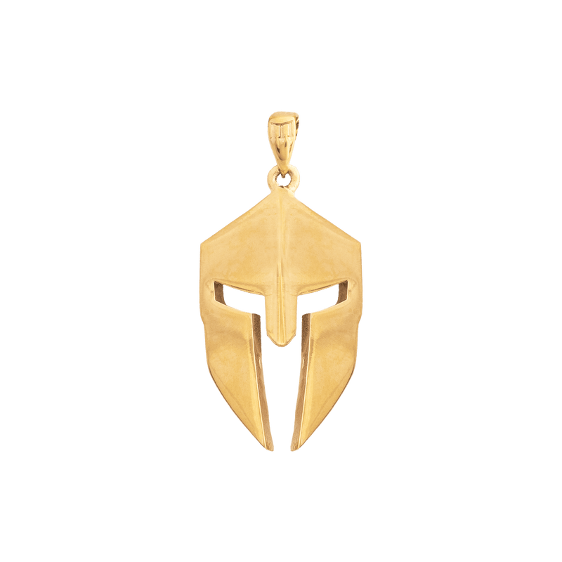 Spartan Helmet Pendant - Gold