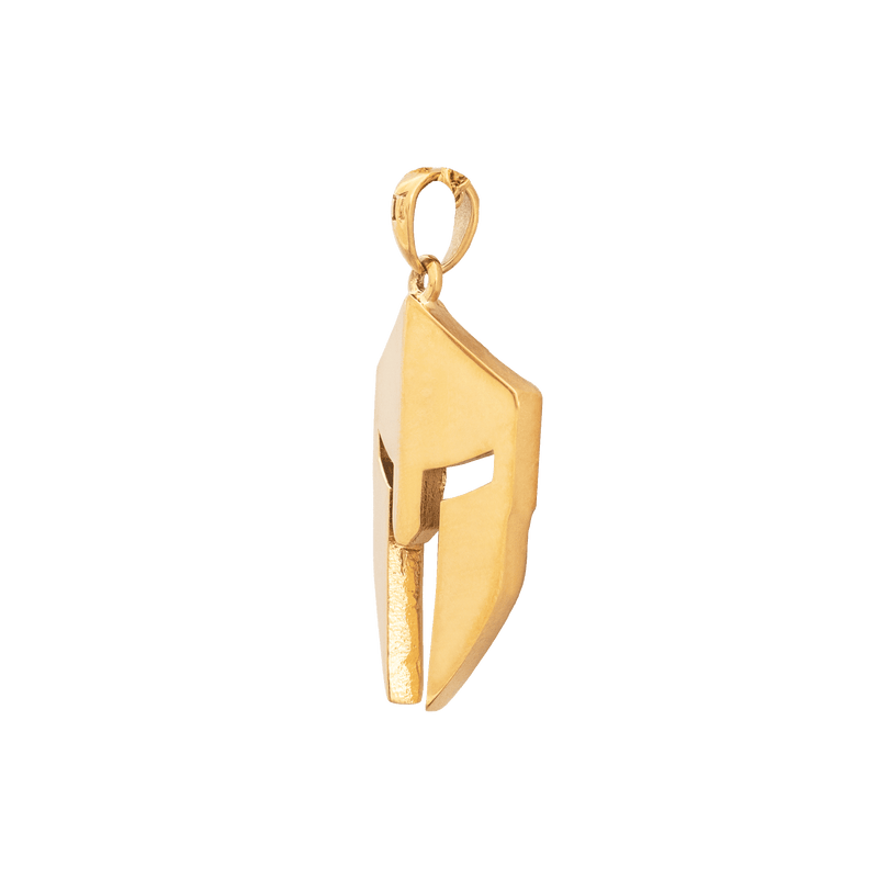 Spartan Helmet Pendant - Gold