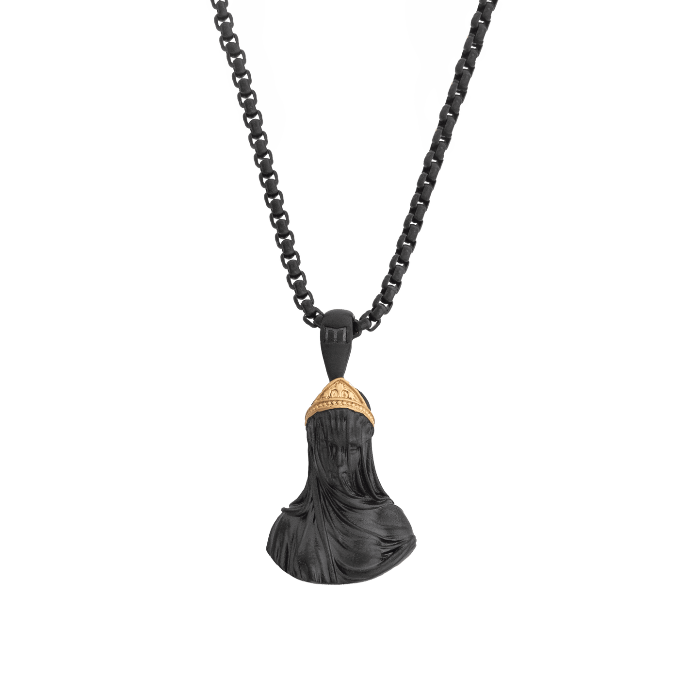Veiled Lady Necklace - Black - Marcozo