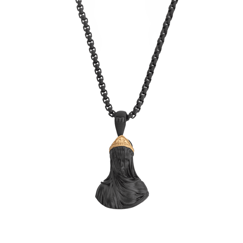 Veiled Lady Necklace - Black - Marcozo