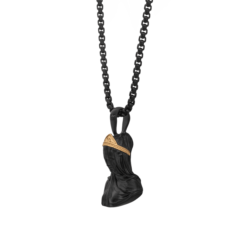 Veiled Lady Necklace - Black - Marcozo