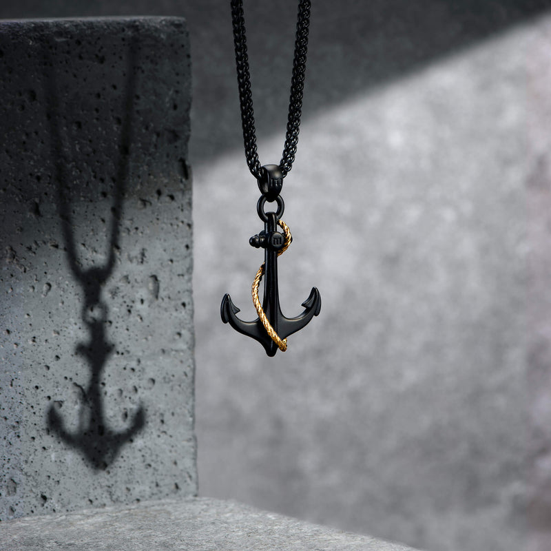 Anchor Pendant - Black - Marcozo