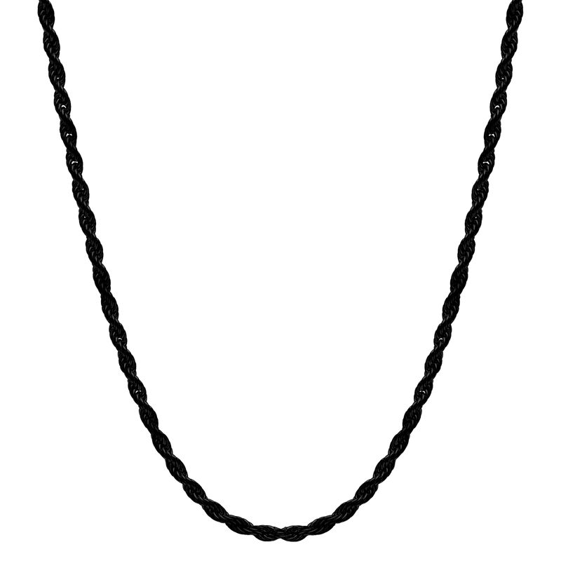 Sterling Silver Diamond Cut Rope Chain Necklace in 9mm Width - 925Express