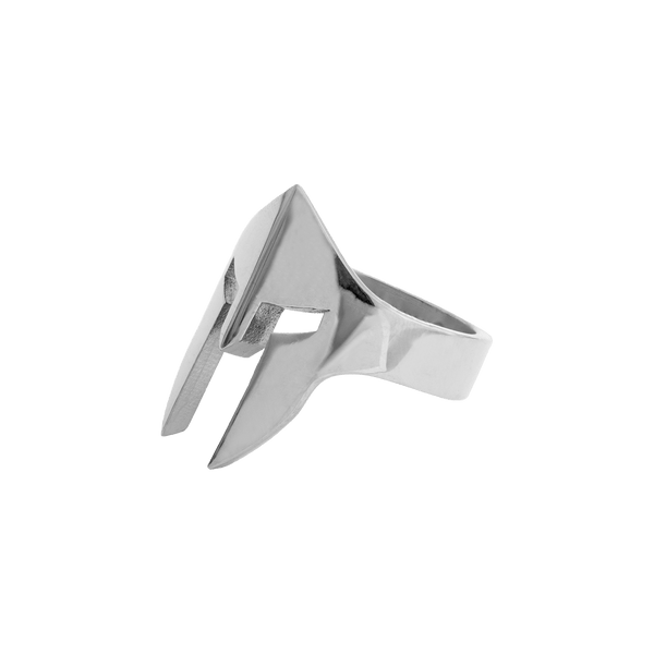 Spartan Helmet Ring - White Gold