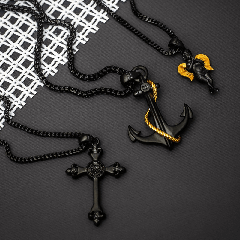 Cross Pendant - Black - Marcozo