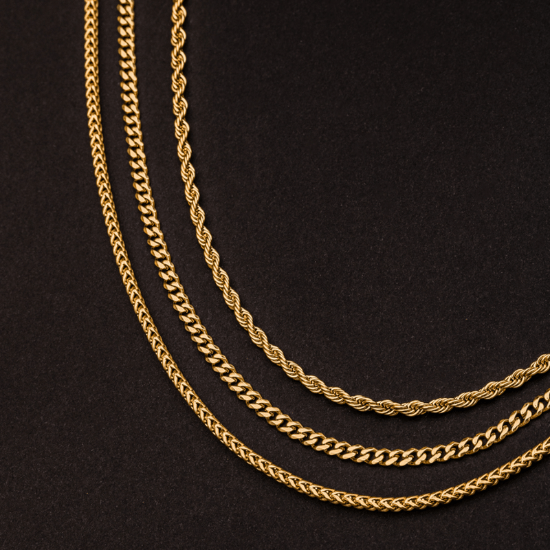 Cuban Link Chain - Gold (3mm) - Marcozo
