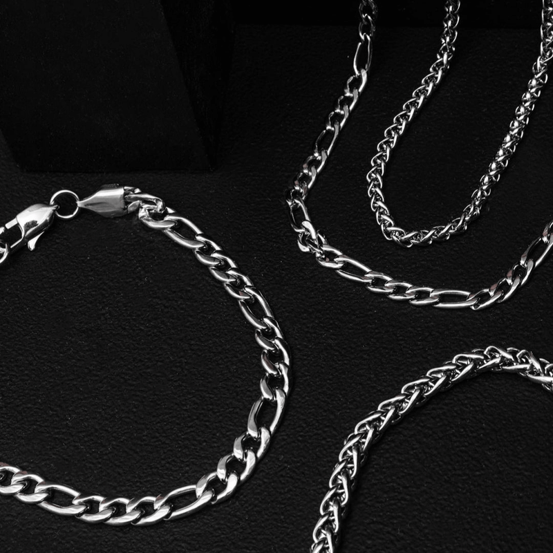Figaro Chain - White Gold - Marcozo