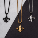 Fleur de Lis Pendant - White Gold - Marcozo