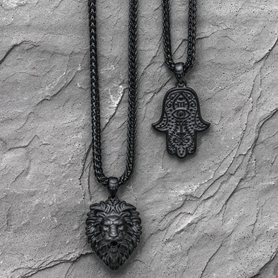 Hamsa Pendant - Black - Marcozo