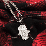 Hamsa Pendant - White Gold - Marcozo