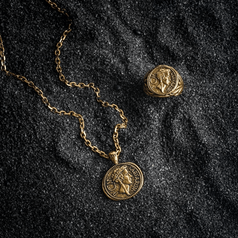 Julius Caesar Pendant - Ancient Gold