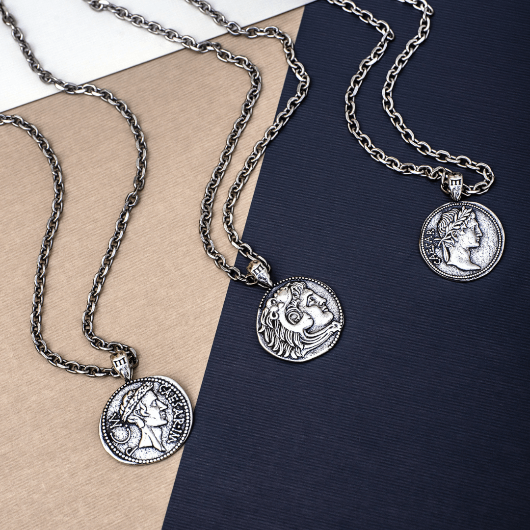 Julius Caesar Pendant - Ancient Silver - Marcozo