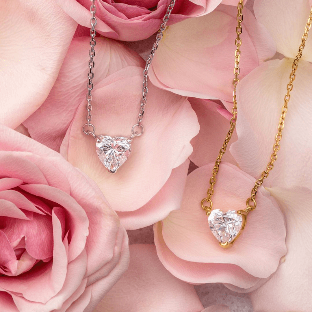 Heart Necklace - White Gold - Marcozo