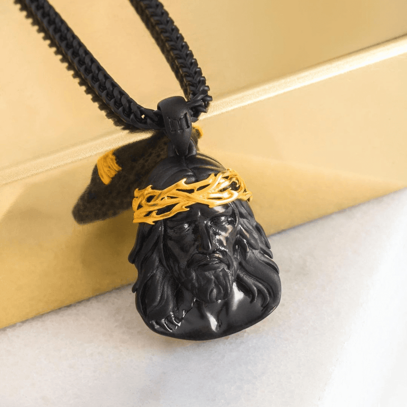 Jesus Pendant - Black - Marcozo