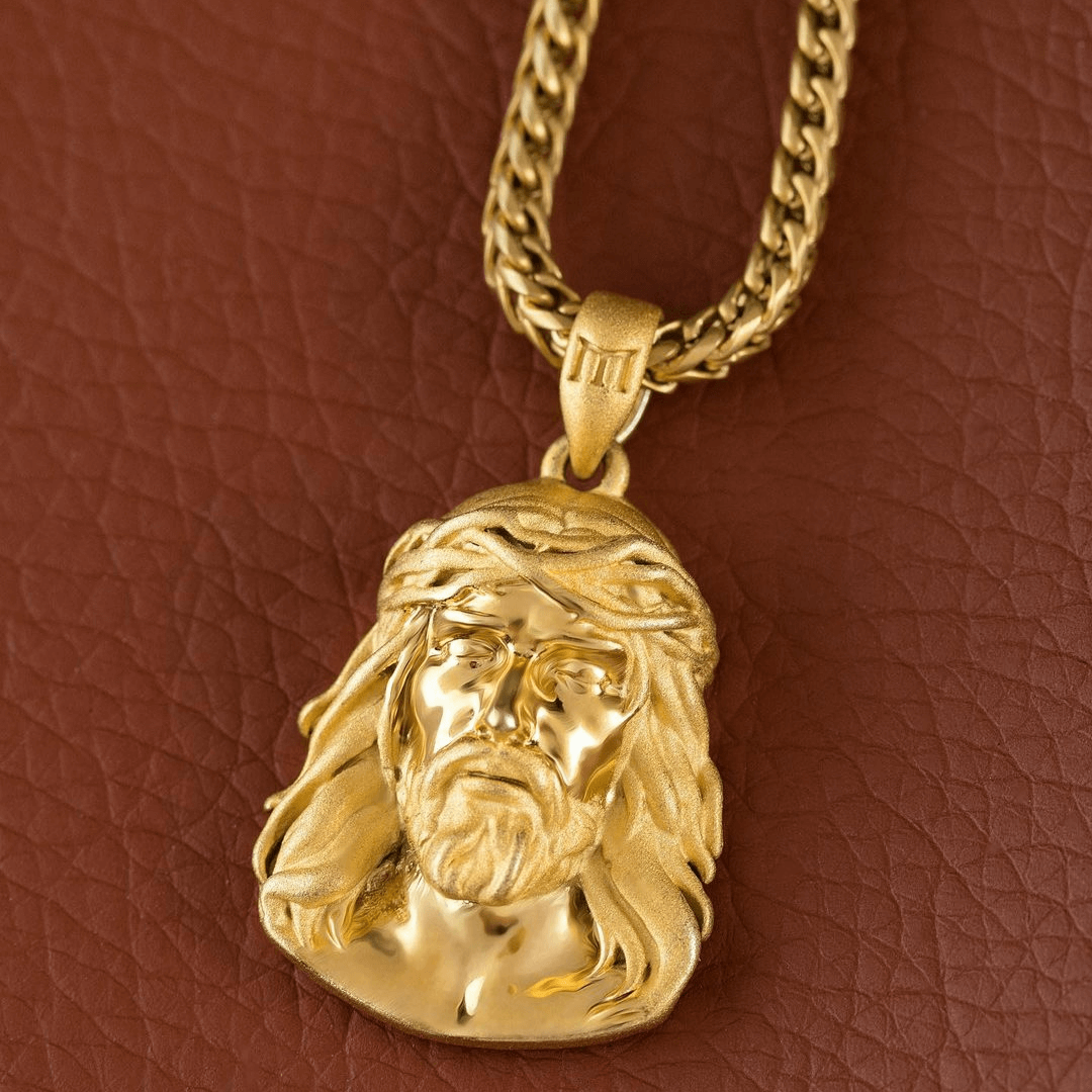 Real gold 2025 jesus necklace