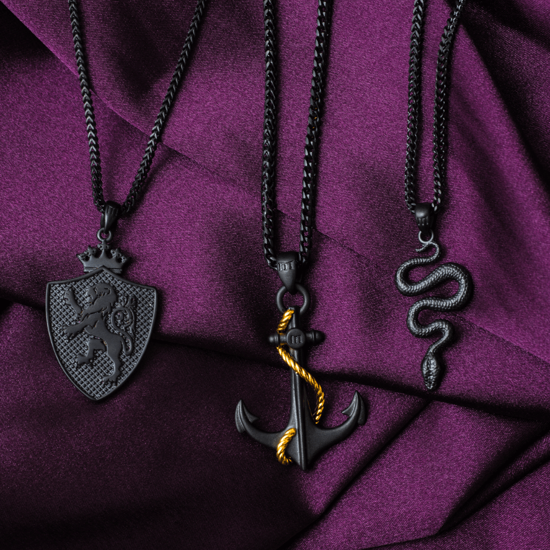 Royal Shield Pendant - Black - Marcozo