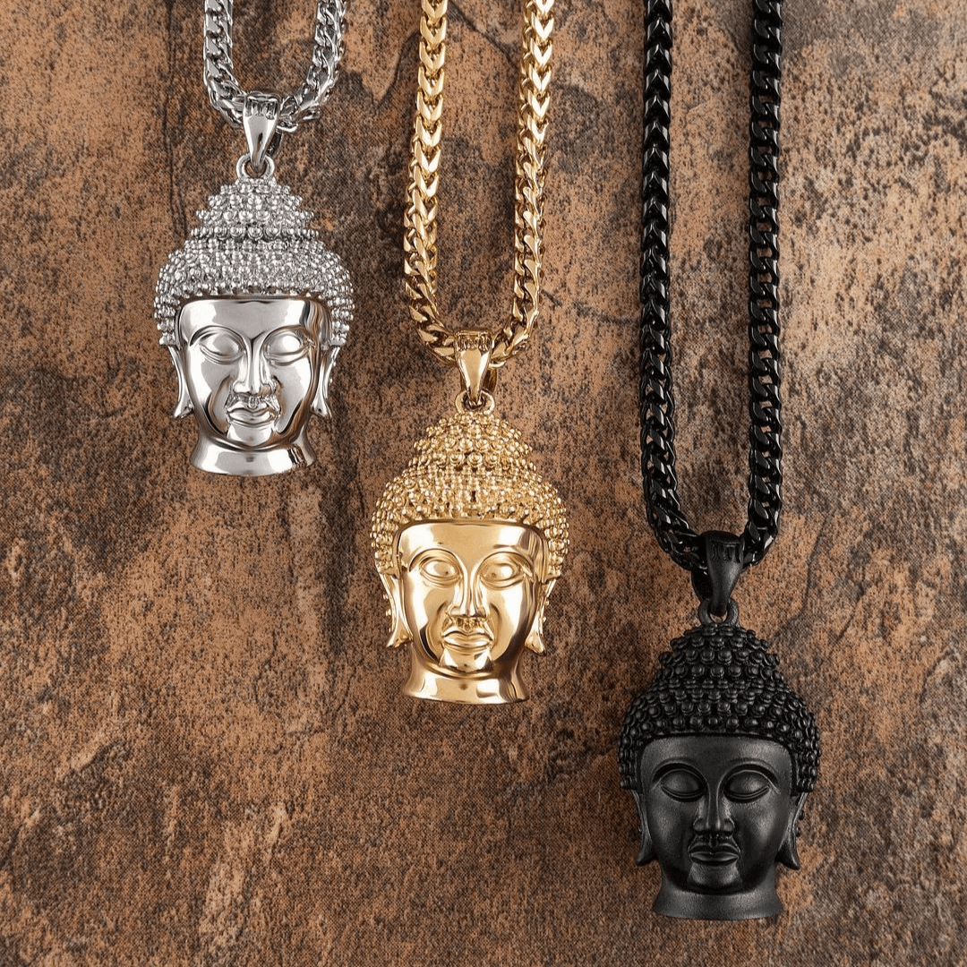 Black Buddha Necklace Long Bead Chain Pendant Buddhism Amulet Women Jewelry  Gift | eBay
