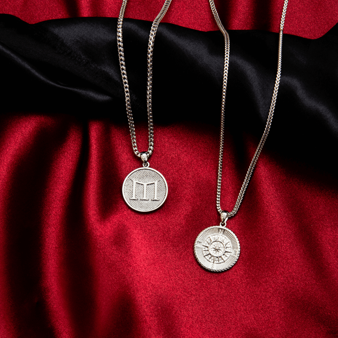 Compass Pendant - White Gold - Marcozo