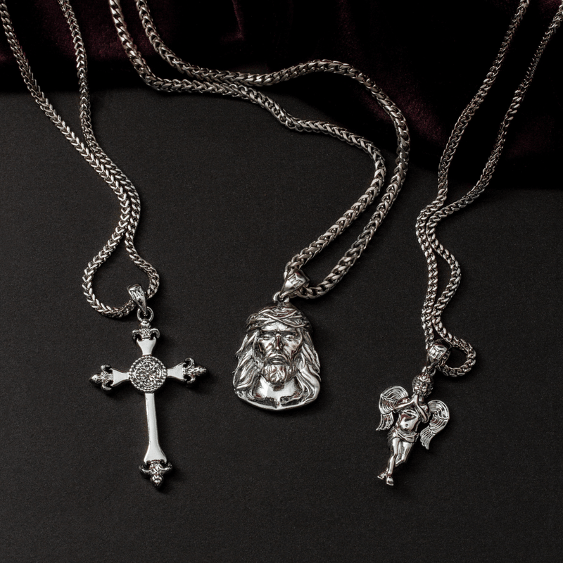 Cross Pendant - White Gold