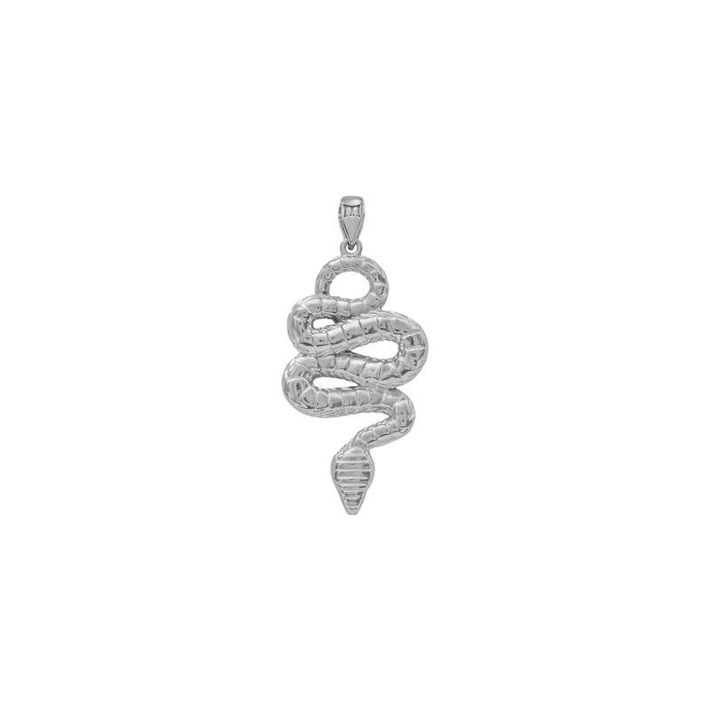 Serpent Pendant - White Gold