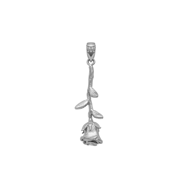 Rose Pendant - White Gold