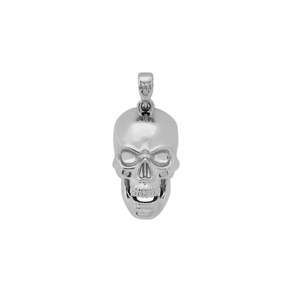 Skull Pendant - White Gold