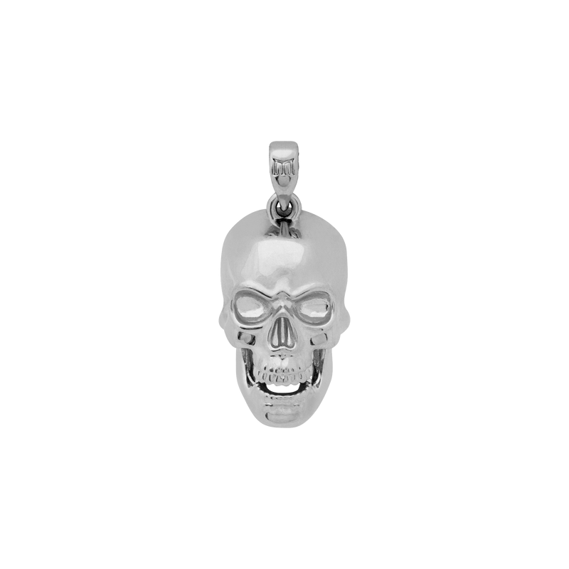 Skull Pendant - White Gold