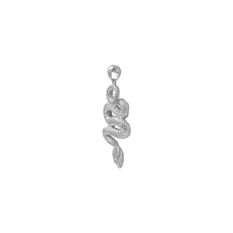 Serpent Pendant - White Gold