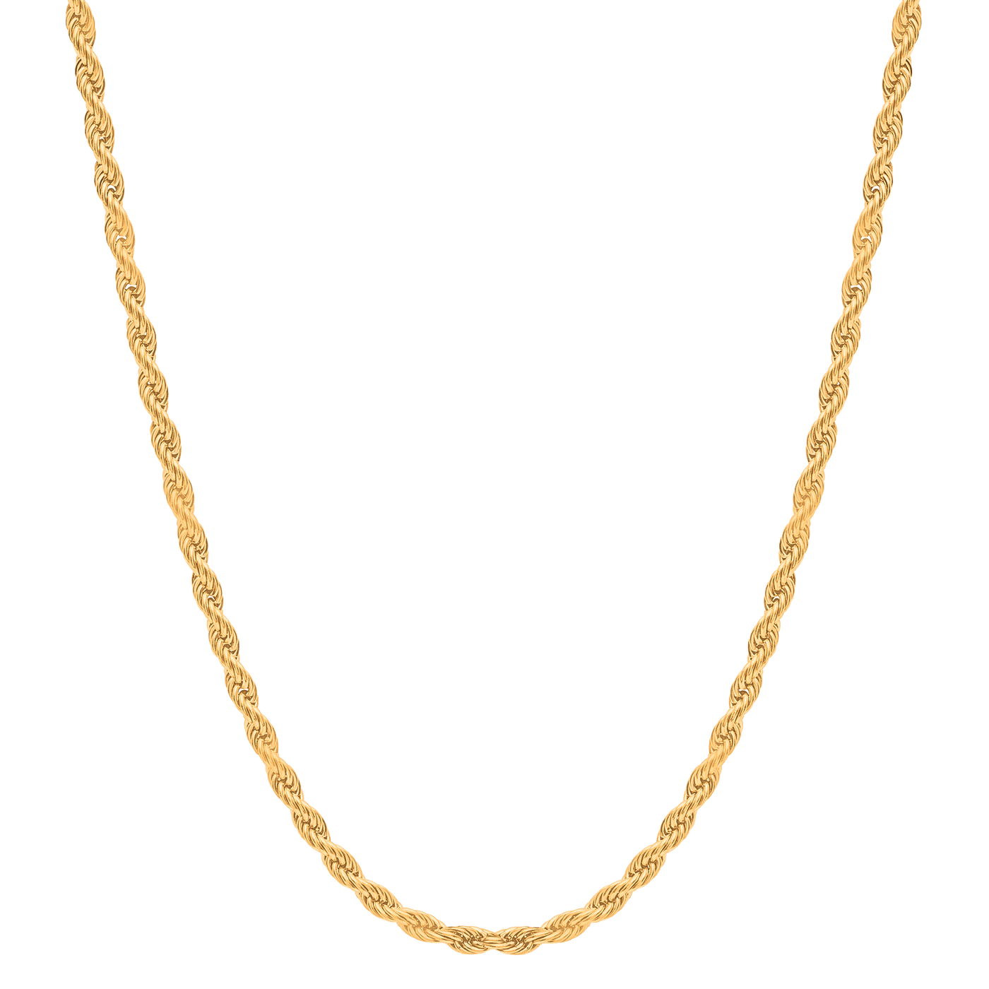 Rope Chain Necklace - 2.7 mm - Gold Plated - SETT&Co