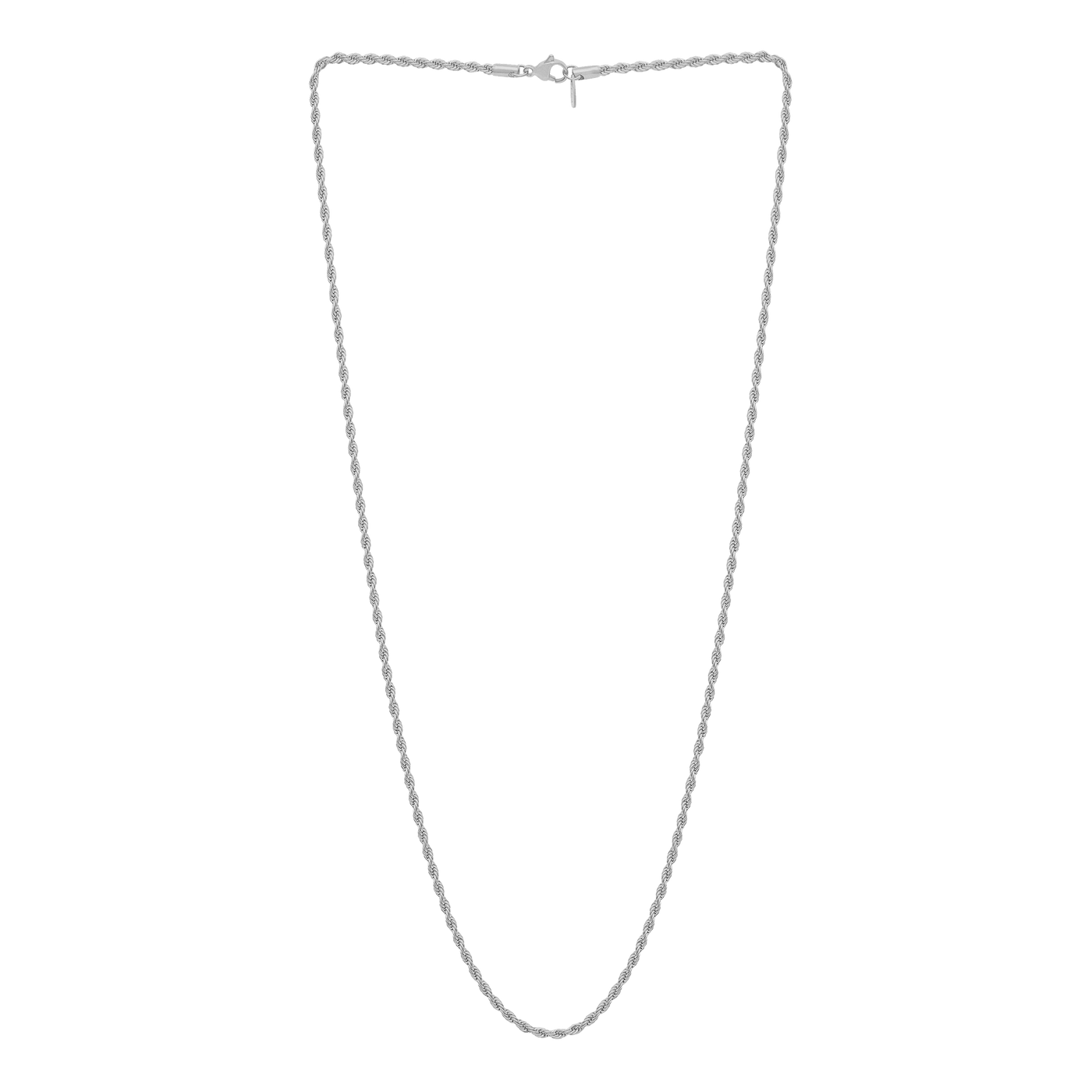 Rope Chain White Gold Plated Rope Chain Necklace Marcozo