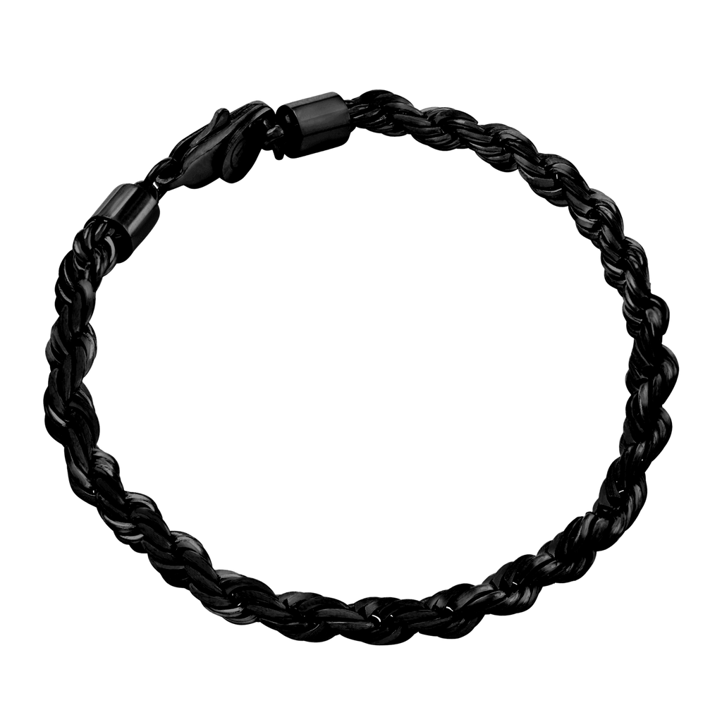 Mens black hot sale rope bracelet