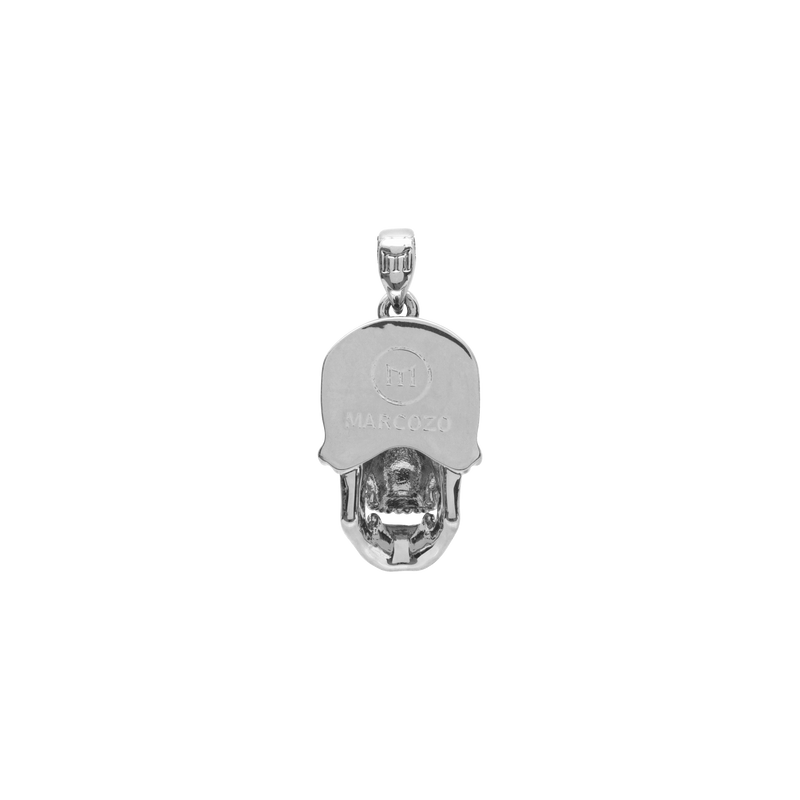 Skull Pendant - White Gold